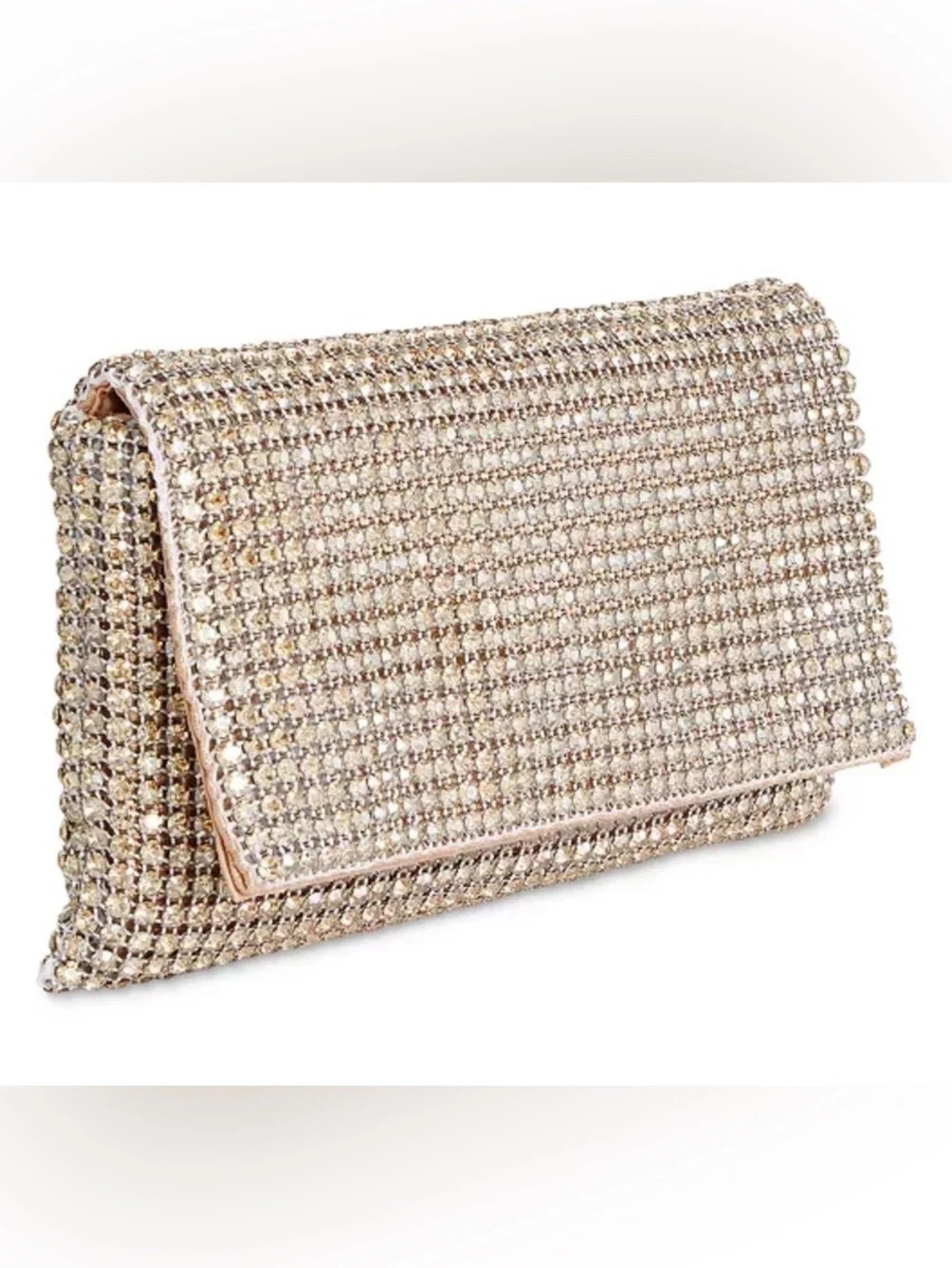 I.N.C. International Concepts Prudence Small Diamond Mesh Crossbody Rose Gold